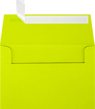 Wasabi Lime Green 32lb A4 Invitation Envelopes (4 1/4 x 6 1/4) with Peel & Seal