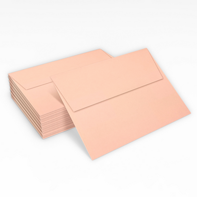 Blush Pink 32lb A7 Invitation Envelopes (5 1/4 x 7 1/4) with Peel & Seal