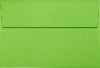 Lime Green 32lb A8 Invitation Envelopes (5 1/2 x 8 1/8) with Peel & Seal