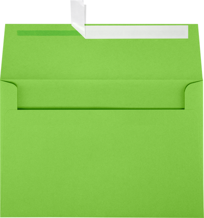 Lime Green 32lb A8 Invitation Envelopes (5 1/2 x 8 1/8) with Peel & Seal