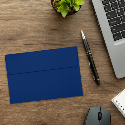 Navy Blue 32lb A8 Invitation Envelopes (5 1/2 x 8 1/8) with Peel & Seal