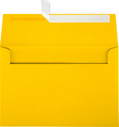 Sunflower Yellow 32lb A8 Invitation Envelopes (5 1/2 x 8 1/8) with Peel & Seal