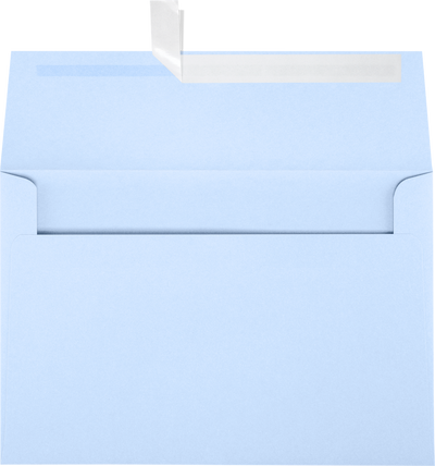 Baby Blue 32lb A8 Invitation Envelopes (5 1/2 x 8 1/8) with Peel & Seal