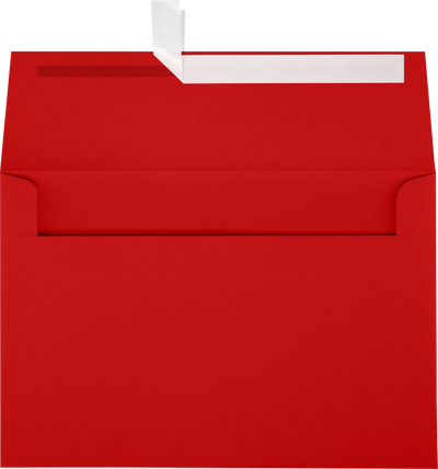 Red 32lb A8 Invitation Envelopes (5 1/2 x 8 1/8) with Peel & Seal