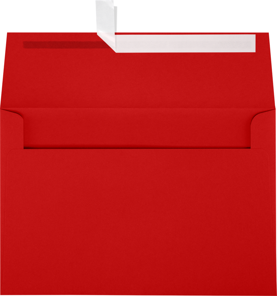 Red 32lb A8 Invitation Envelopes (5 1/2 x 8 1/8) with Peel & Seal