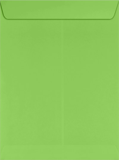 Lime Green 32lb 9 x 12 Open End Envelopes with Peel & Seal
