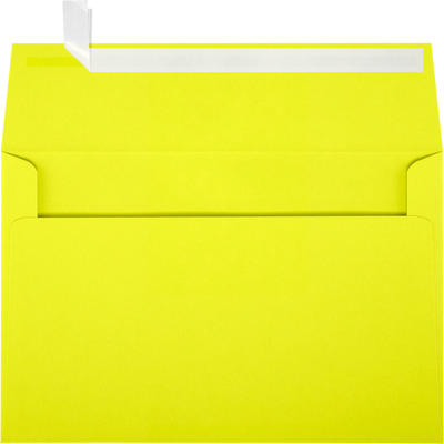 Citrus Yellow 32lb A9 Invitation Envelopes (5 3/4 x 8 3/4) with Peel & Seal