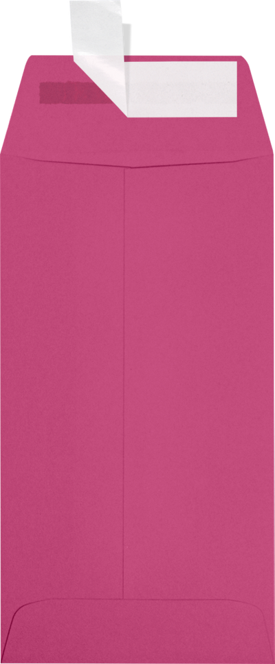Fuchsia Pink Magenta 32lb #7 Coin Envelopes (3 1/2 x 6 1/2) with Peel & Seal