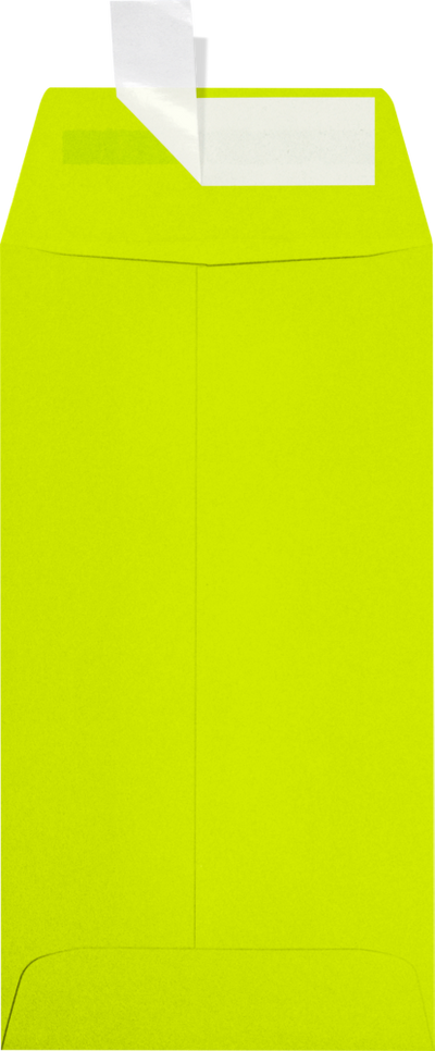Wasabi Lime Green 32lb #7 Coin Envelopes (3 1/2 x 6 1/2) with Peel & Seal