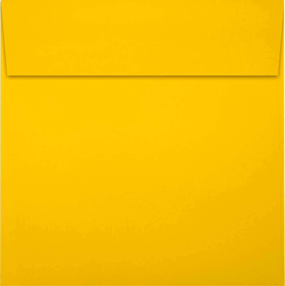 Sunflower Yellow 32lb 5 x 5 Square Envelopes with Peel & Seal