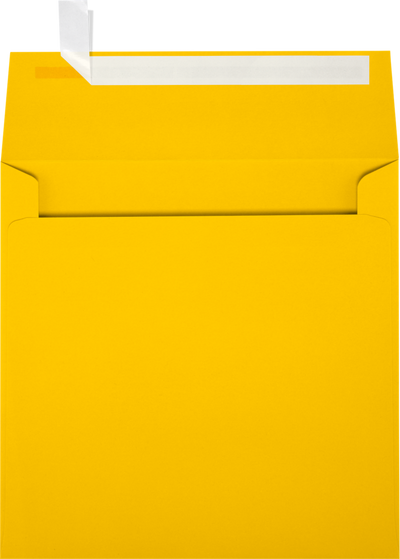 Sunflower Yellow 32lb 5 x 5 Square Envelopes with Peel & Seal