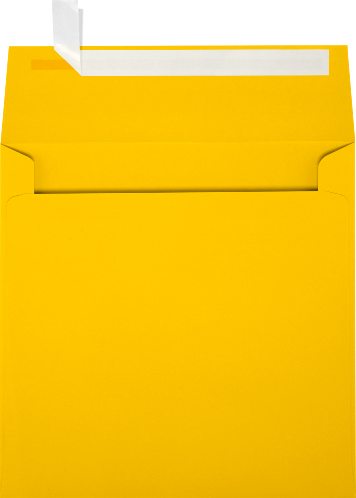 Sunflower Yellow 32lb 5 x 5 Square Envelopes with Peel & Seal