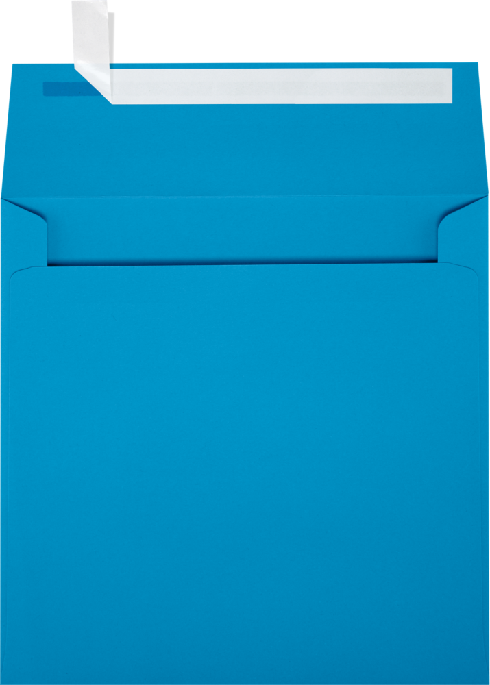 Pool Blue 32lb 6 1/2 x 6 1/2 Square Envelopes with Peel & Seal