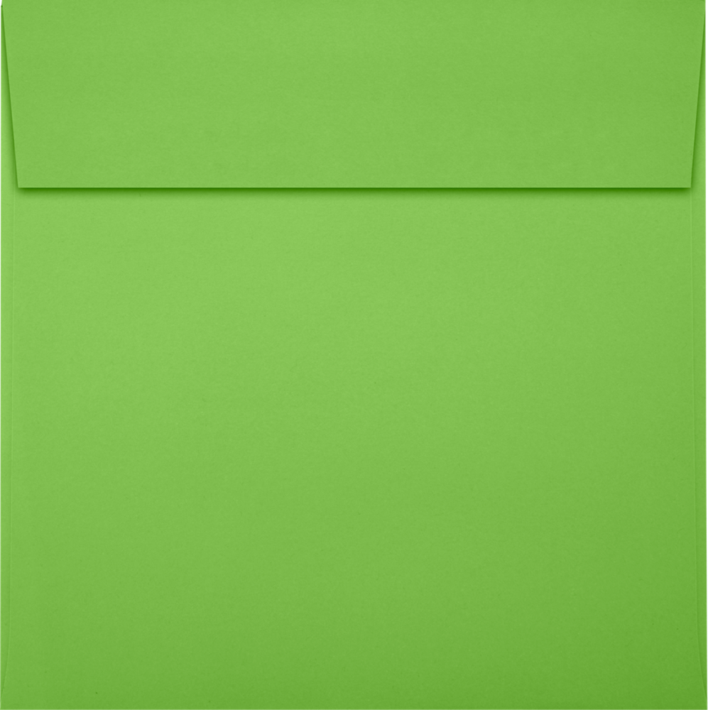 Lime Green 32lb 7 x 7 Square Envelopes with Peel & Seal