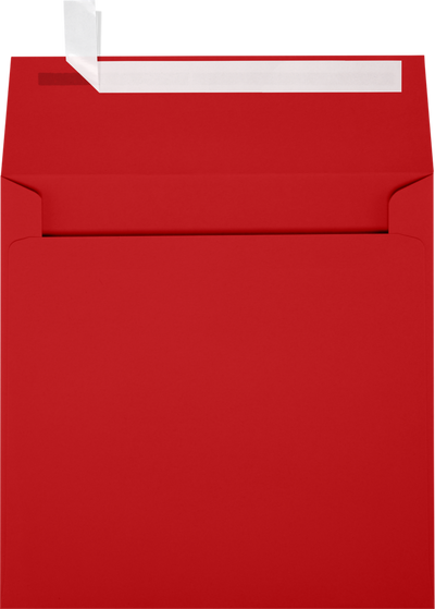 Red 32lb 7 x 7 Square Envelopes with Peel & Seal
