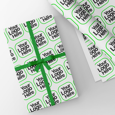 Custom Print Wrapping Paper 29 1/4" x 7' (17 Sq Ft) White Matte