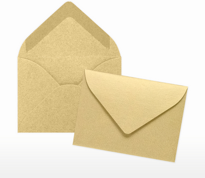Light Gold Blonde Metallic 32lb #17 Mini Envelopes (2 11/16 x 3 11/16)