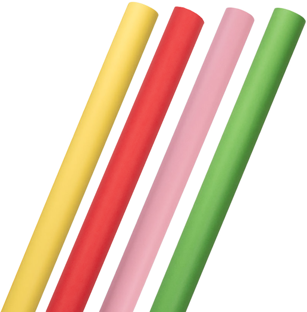 Wrapping Paper Set (100 Sq Ft Total) - 4 Rolls - Assorted Summer