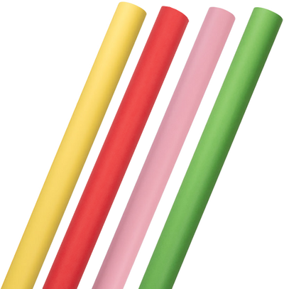 Wrapping Paper Set (100 Sq Ft Total) - 4 Rolls - Assorted Summer