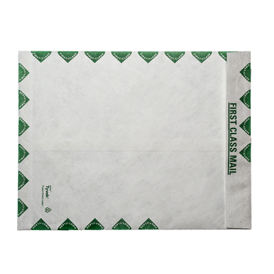 9 x 12 Open End First Class Envelopes with Peel and Seal - White Tyvek® 14lb