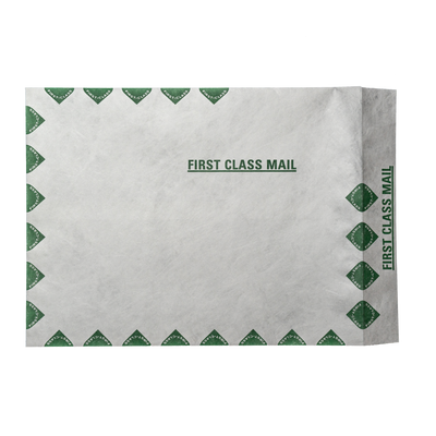 6 x 9 Open End First Class Envelopes with Peel and Seal - White Tyvek® 14lb