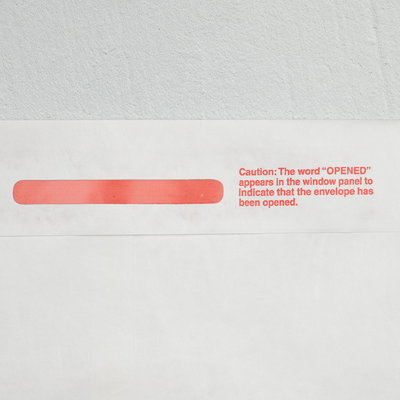 White Tyvek 14lb 10 x 13 Open End Tamper Evident Envelopes with Peel & Seal