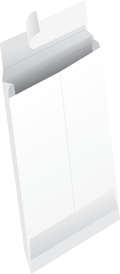 12 x 15 x 3 Expansion Envelopes with Peel and Seal - White Tyvek® 18lb