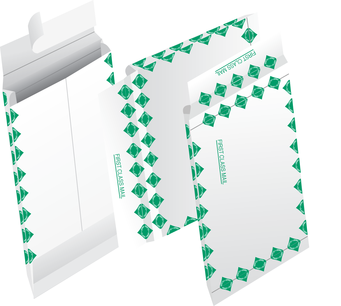 10 x 13 x 2 First Class Expansion Envelopes with Peel and Seal - White Tyvek® 14lb