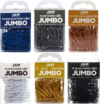 Business Assorted Jumbo 2 Inch Paper Clips - 6 Packs of 75