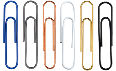 Business Assorted Jumbo 2 Inch Paper Clips - 6 Packs of 75