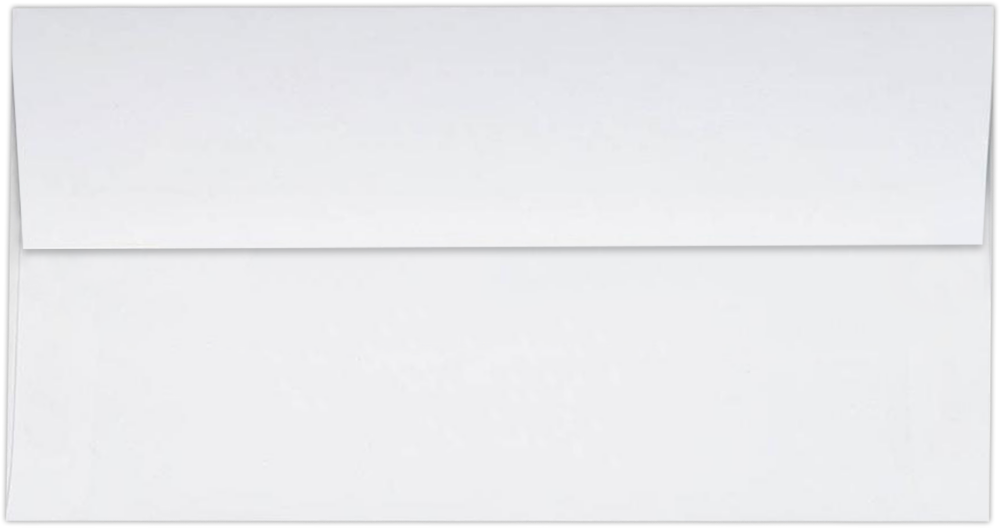 Snowflakes 28lb Photo Greeting Invitation Envelopes (4 3/8 x 8 1/4) with Peel & Seal