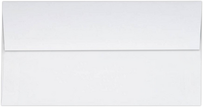 Snowflakes 28lb Photo Greeting Invitation Envelopes (4 3/8 x 8 1/4) with Peel & Seal