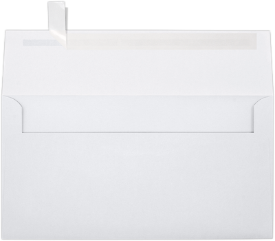 Snowflakes 28lb Photo Greeting Invitation Envelopes (4 3/8 x 8 1/4) with Peel & Seal