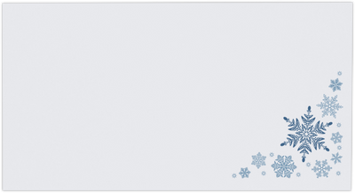 Snowflakes 28lb Photo Greeting Invitation Envelopes (4 3/8 x 8 1/4) with Peel & Seal