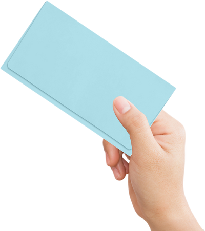 Pastel Blue 24lb Remittance Envelopes (3 5/8 x 6 1/2 Closed)