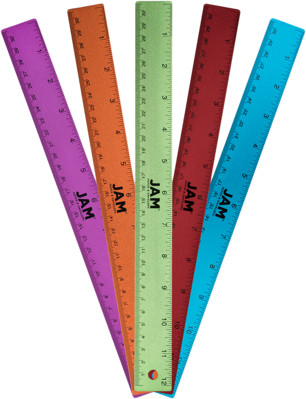 Aluminum Rulers 12 Inch – Primary 5 Pack | Envelopes.com