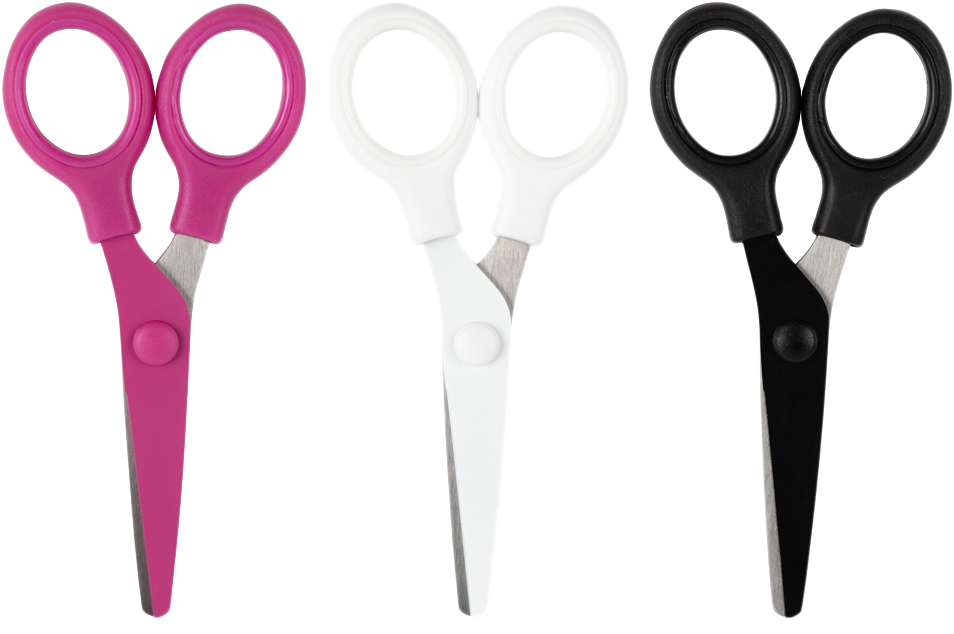 Assorted Soft Grip Scissors -  Pack of 3