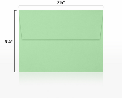 Pastel Green 24lb A7 Invitation Envelopes (5 1/4 x 7 1/4)