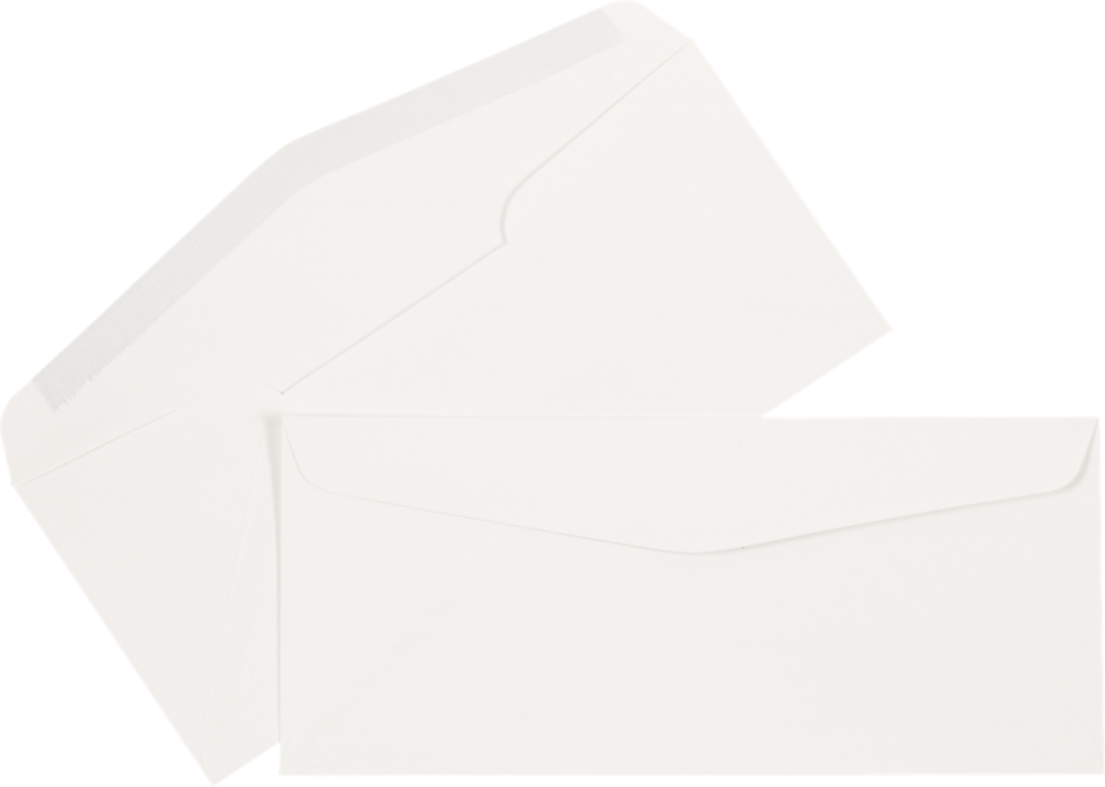 White 32lb Strathmore #10 Regular Premium Envelopes (4 1/8 x 9 1/2)