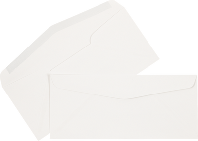 White 32lb Strathmore #10 Regular Premium Envelopes (4 1/8 x 9 1/2)