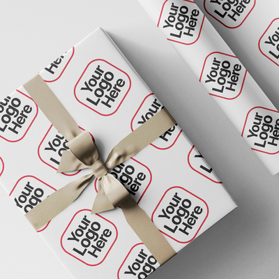 Custom Print Wrapping Paper 29 1/4" x 7' (17 Sq Ft) White Glossy