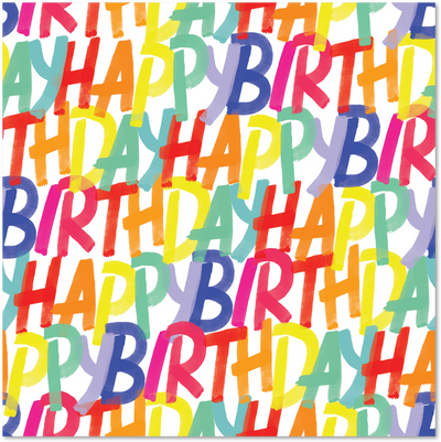 Rainbow Birthday Wrapping Paper (12.5 Sq Ft)