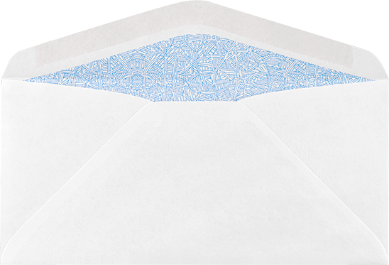 White with Security Tint 24lb #6 1/4 Regular Envelopes (3 1/2 x 6)