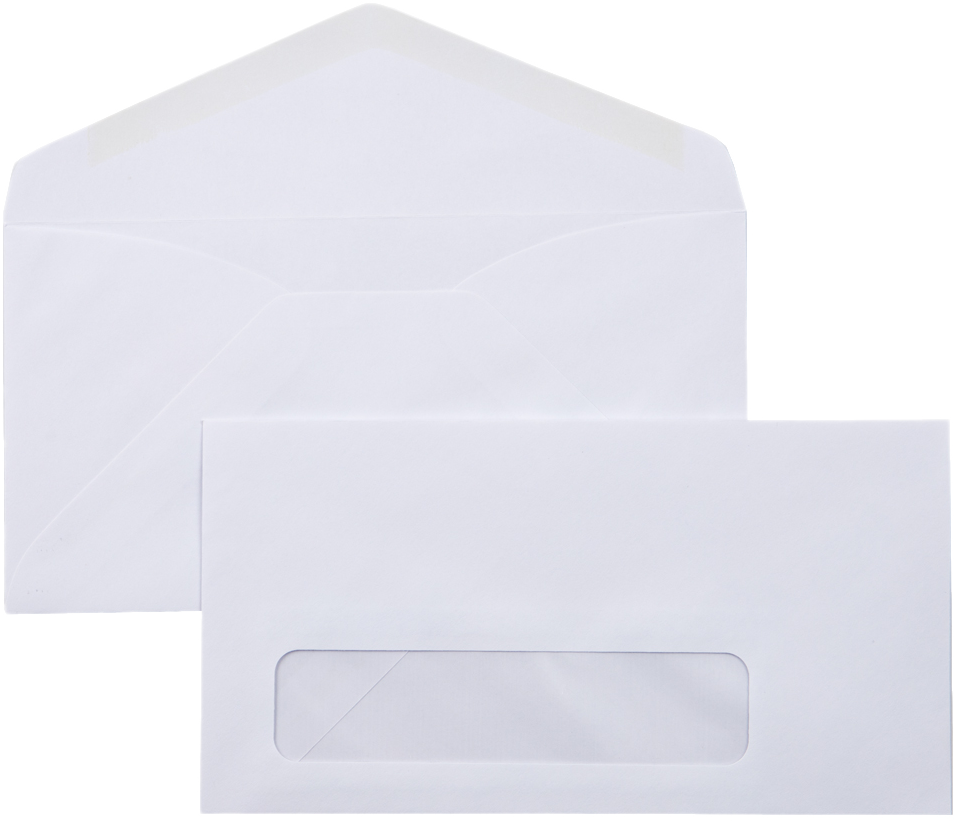 White 24lb #7 1/2 Window Envelopes (3 15/16 x 7 1/2)