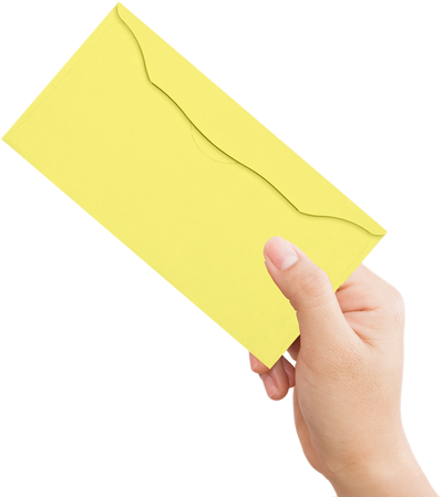 Pastel Canary Yellow 24lb 3 1/8 x 6 1/4 Offering Envelopes